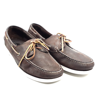 LL Bean Casco Bay Mens Brown Nubuck Leather Loafers Boat  display picture 2