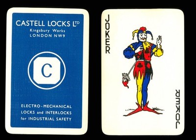 Joker Spielkarte Einzelkarte Castell Locks Ltd London NW9 - ZR 140