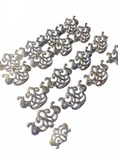 Vintage Ornate Brass Drawer Pulls Cabinet Handles Set of 15