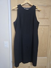 Jones New York Dress Black Sleeveless Sheath Scoop Neck Mini Dress Size 12