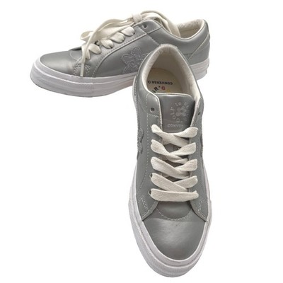 Converse Golf Le Fleur One Star Metallic Silver Sneakers Tyler The Creator W 6
