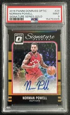 NORMAN POWELL PSA 9 2016 PANINI DONRUSS OPTIC 29 SIGNATURE SERIES AUTO GOLD 7/10