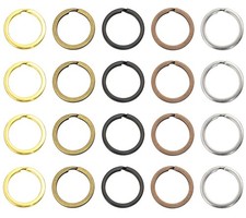 20 PCS Metal Split Key Rings 5 Colors 1 Inch Jewelry Craft Name Tag Keychains