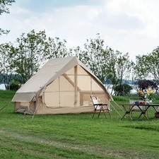 Inflatable Camping Tent 4-6 People Blow-up Air Tent-Beige