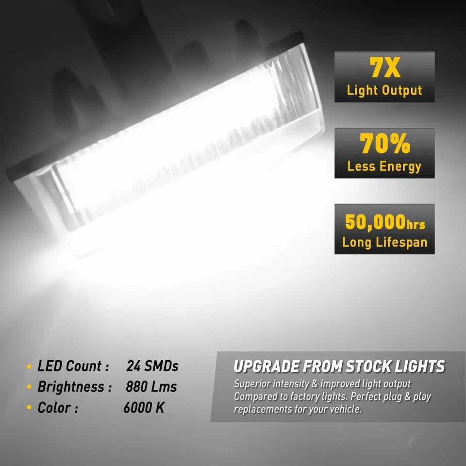 2x Luz LED trasera de matrícula para 2005-15 Scion tC impermeable alta potencia 6000K Foto 3 de 4