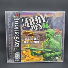 Army Men 3D (PS1, 1999) CIB Complete w/ Cas, Reg. & Manual Black Label Authentic
