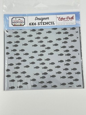 Echo Park Paper Co. Designer 6x6 Stencil School of Fish Under Sea Adventures