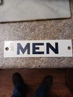 Vintage Porcelain Men Bathroom Sign