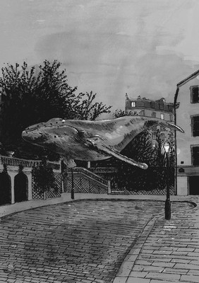 Ein Wal in Paris (57 x 80 cm)