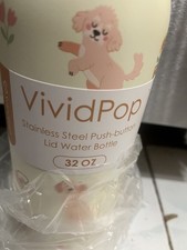 Bouteille d'eau isolante 32 oz avec paille - thème chien