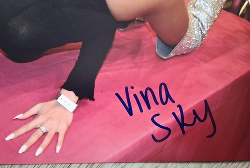 Vina SKY Signed 8x12" PHOTO #3 - Crouching Tigress - Picture 2 of 2
