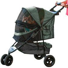 No-Zip Special Edition 3 Wheel Pet Stroller for Cats/Dogs, Zipperless Entry, Eas