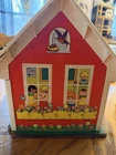 Vintage Fisher Price 1971 Little People Play Family School House #923 W/ Extras