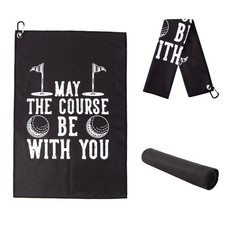 Golf Towel,Printed Towels for Bags with Clip,Golf Large, Golf 2