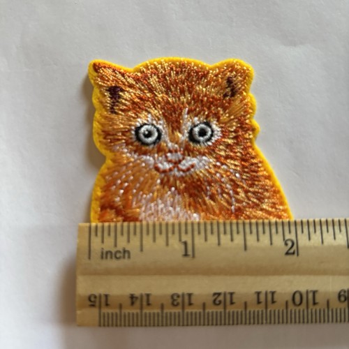 ¡¡GATO NARANJA!! ! ¡TAN LINDO! Parche para planchar + ¡UNA PEGATINA GRATIS!! - Imagen 2 de 3