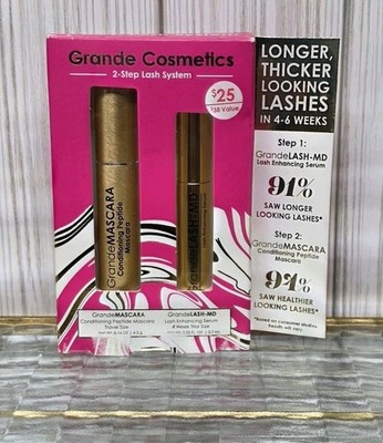 Grande Cosmetics 2-Step Lash System Set, GrandeLASH-MD & GrandeMASCARA Multi 