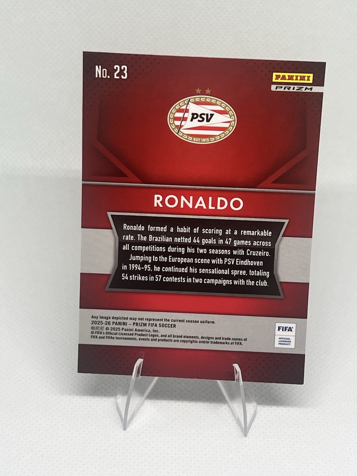 2025-26 Prizm FIFA Ronaldo #23 Silver Prizm Flashback 2015 PSV R9 🔥 view 2