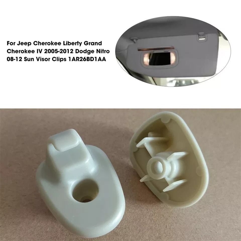 2 фиксатора солнцезащитных козырьков 1AR26BD1AA_1AR26DW1AA для Jeep Liberty и Dodge Nitro - Изображение 2 из 4