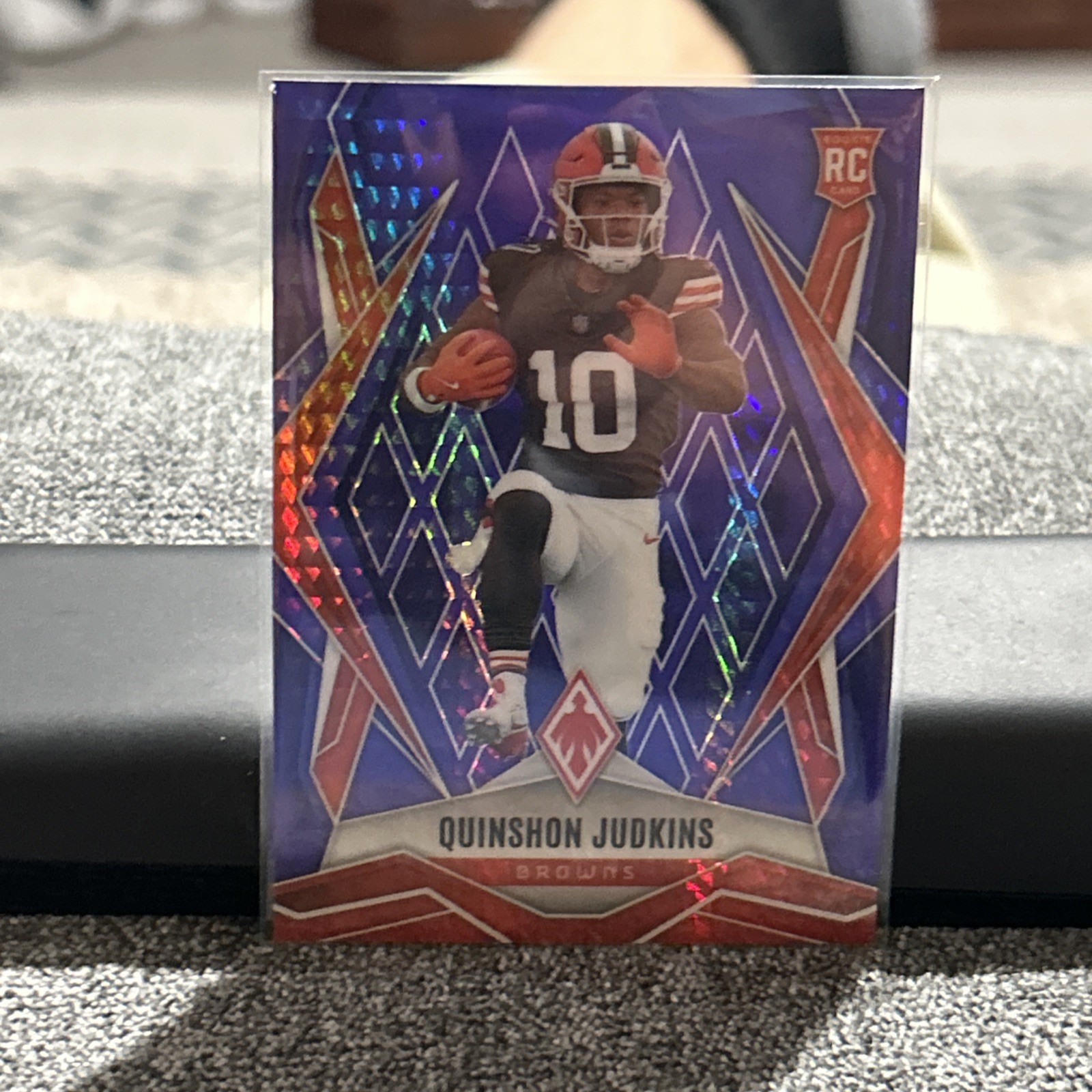 2025 Panini Phoenix Purple Hyper #191 Quinshon Judkins RC 43/249
