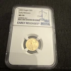 2023 American Gold Eagle NGC MS 70 Early Release - 1/10oz Fine Gold $5. #067