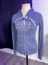 American Eagle Outfitters 2007 Hoodie Blue Double Full Zip Size XS Women s