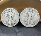 1936 P  Walking Liberty Silver Half Dollar US 50 Cent Piece 2 Coin Lot