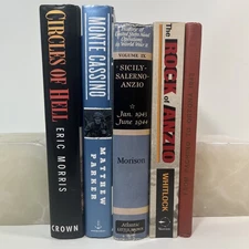 Book LOT OF 5 WWII Italy Campaign Anzio Monte Cassino Ortona Sicily Salerno