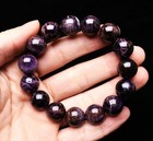 14.3mm Natural Dream Purple Amethyst Crystal Bangle Bracelet Handmade