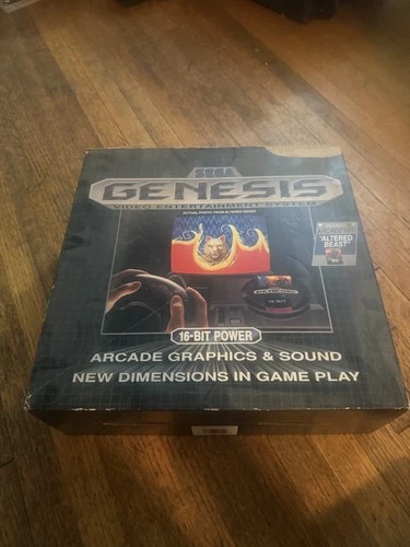 Vintage Sega Genesis Video Game Console 16 Bit Power Altered Beast BOX ONLY