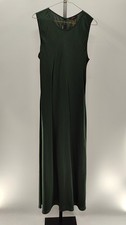 Quince Women Washable Stretch Silk Tank Maxi Dress Forest Green L