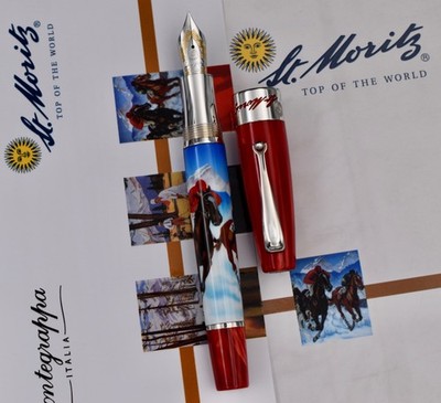MONTEGRAPPA 2010 St Moritz  White Turf Limited Edition 300 Fountain Pen