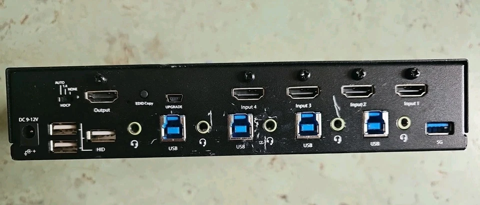 4-Port DisplayPort KVM Switch, Single 4K 60Hz Monitor, 6x USB-Ports, Hotkey-... - Bild 3 von 3