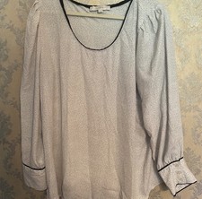 LOFT Polka Dot Long Sleeve Blouse