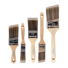 Pro Grade Paint Brushes, 5-Piece Brush Set, Flat  5pk Soft, Multicolor
