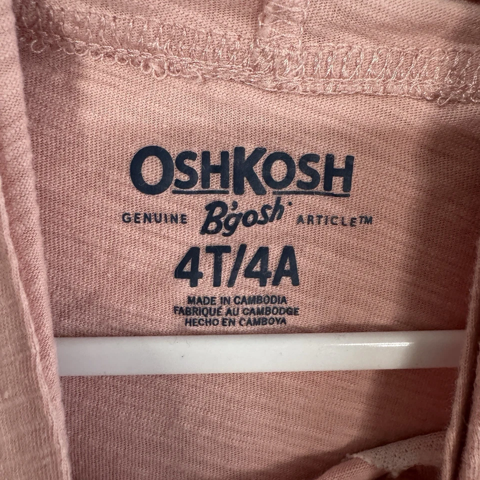 Oshkosh B’gosh Bee Happy Conjunto de Camiseta y Pantalón con Capucha Niñas Talla 4T NUEVO Boho Foto 4 de 4