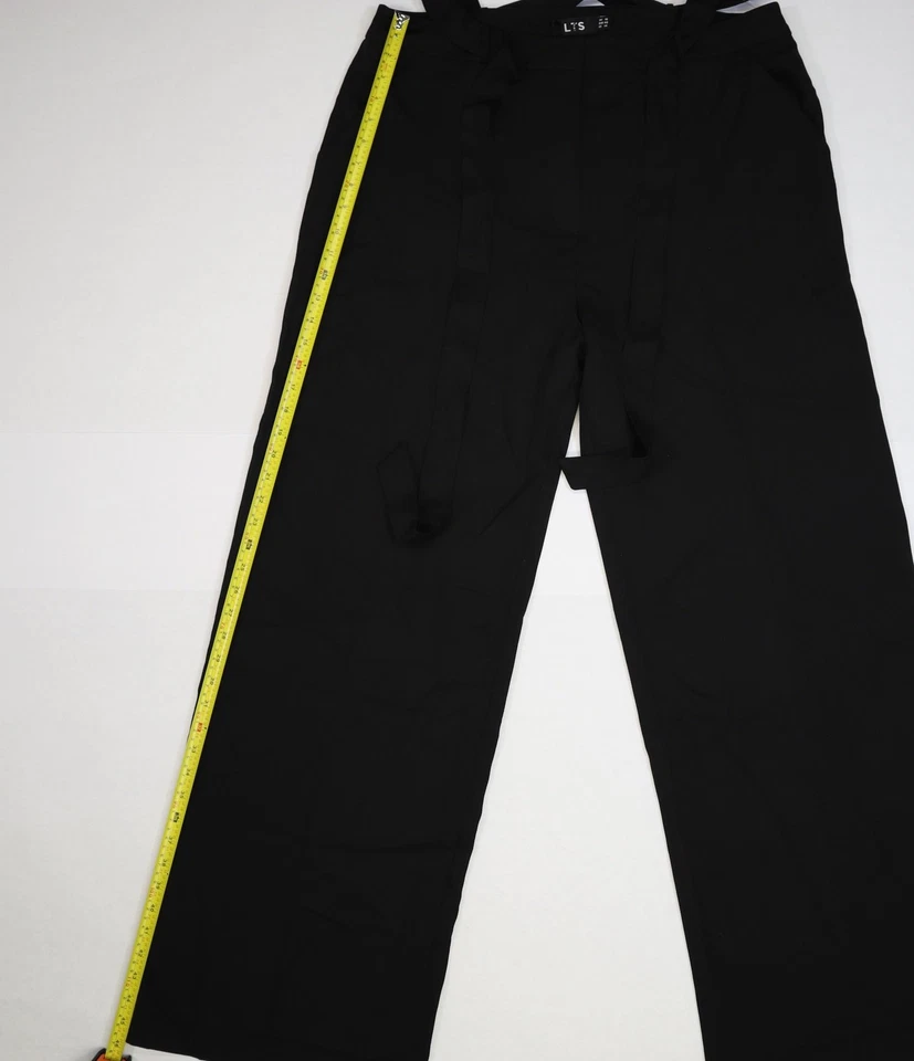 Long Tall Sally Pants Womens 14 Black Tall Straight Leg Stretch Trousers LTS - Image 2 of 4