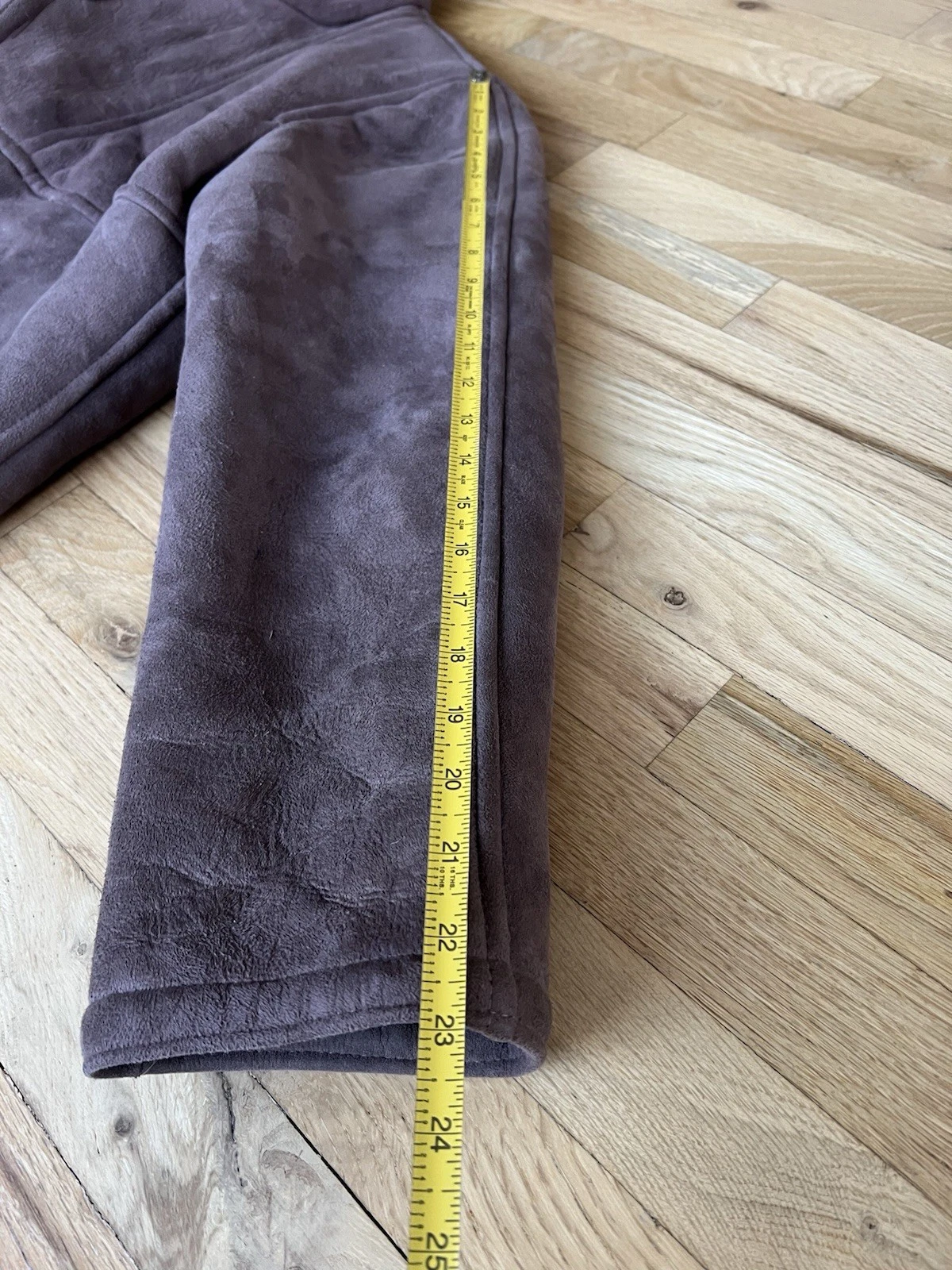 Vintage Norm Thompson Sheepskin Shearling Leather Coat 36 Large Brown Jacket image 8