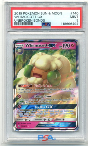 Whimsicott-GX graded PSA 9 for sale on eBay