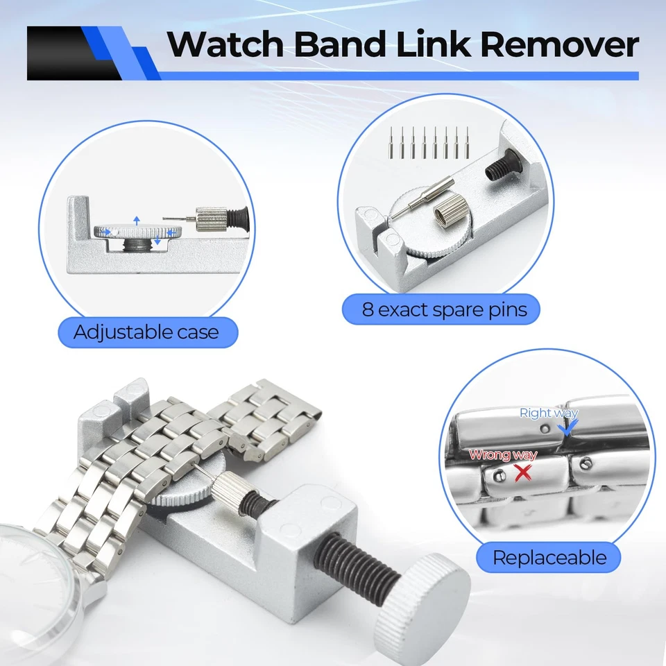 Watch Repair Kit 192 PCS UPGRADED Heavy Duty Watch Link Removal Battery Repla... - Image 3 of 4