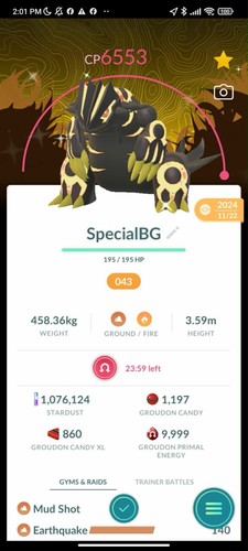 Pokémon G0 -- non Shiny Articuno Dynamax Level 50 + 3 moves -- Trade 20k dust