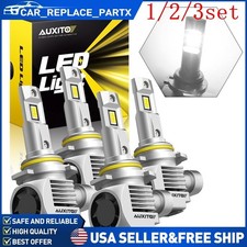 4/8X AUXITO Combo 4 9005+9006 LED Headlight Kit bulb High Low Beam White 80000LM