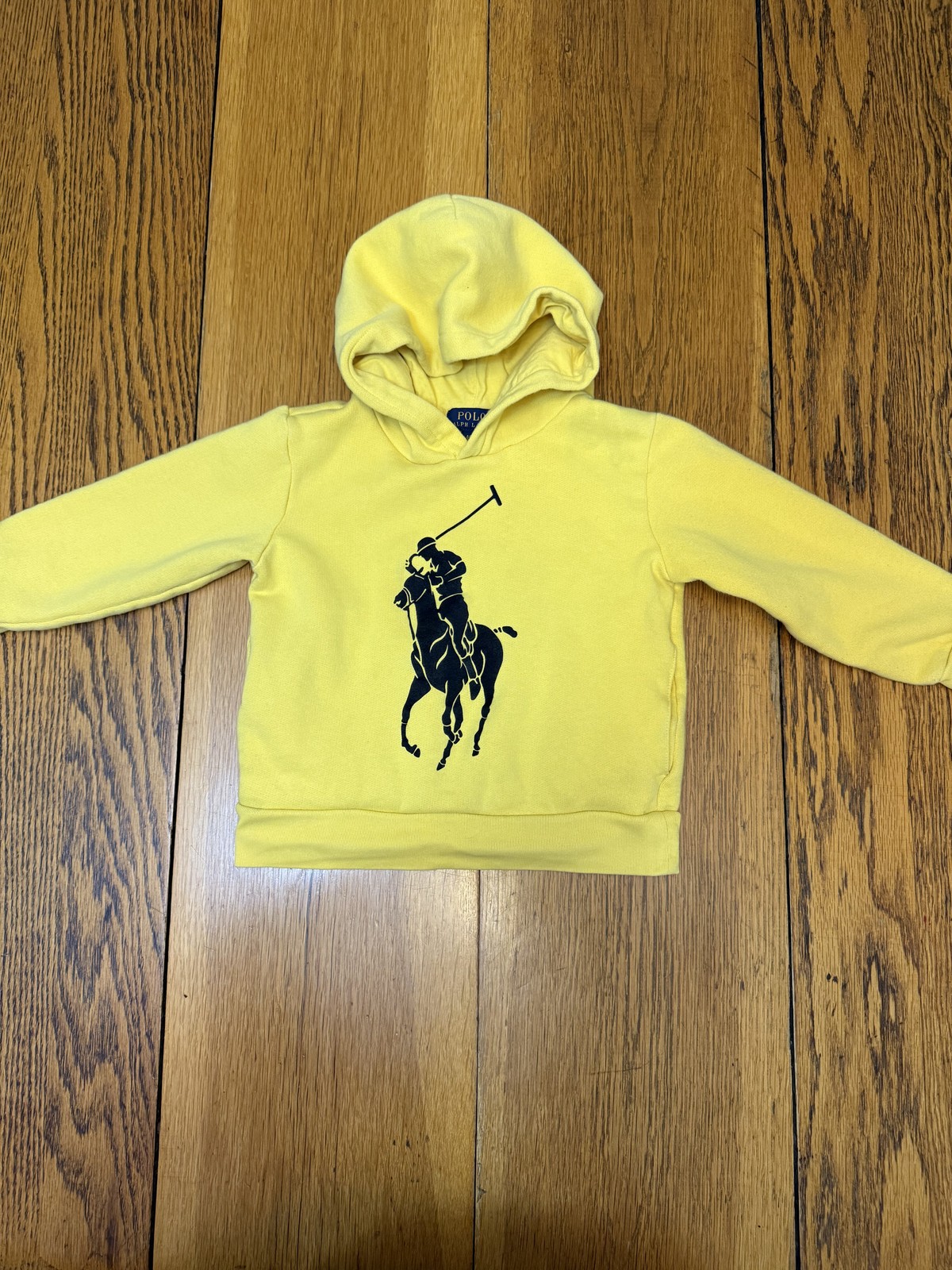 Polo Ralph Lauren Felpa con Cappuccio Gioventù 4T Giallo Big Pony Pullover Felpa Ragazzo Bambino