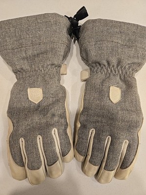 Hestra Patrol Gauntlet Ski Snowboard Gloves Size 9 Gray White 5 Finger