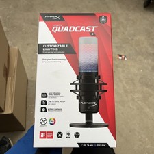 HyperX QuadCast S RGB LED USB Cardioid Microphone - Black
