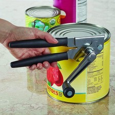 Crank Handle Commercial Can Opener - Heavy Duty Manual Large, Black