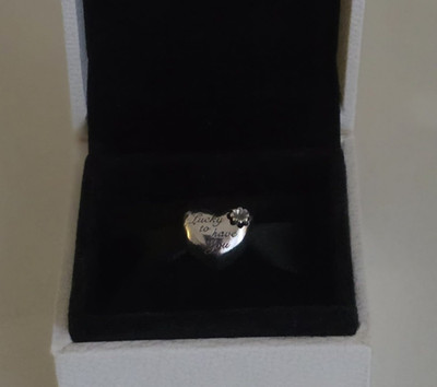 Original PANDORA Herz Kleeblatt Mutter Mom Charm 799364C00 NEU S925 ALE