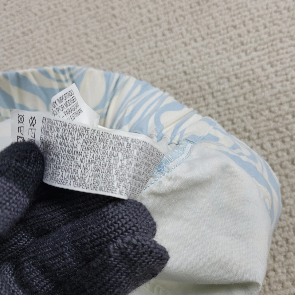 Forever 21 裤子女式 XXL 2XL 蓝色白色螺旋慢跑裤适合休闲锥形 — 第 4/4 张图片