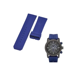 BU7714 24mm Blue Rubber Watch Strap For Burberry Sport