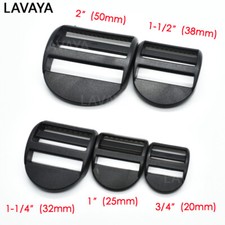 10pcs Ladder Lock Slider Plastic Buckles Belt Buckle Package Accessories Black