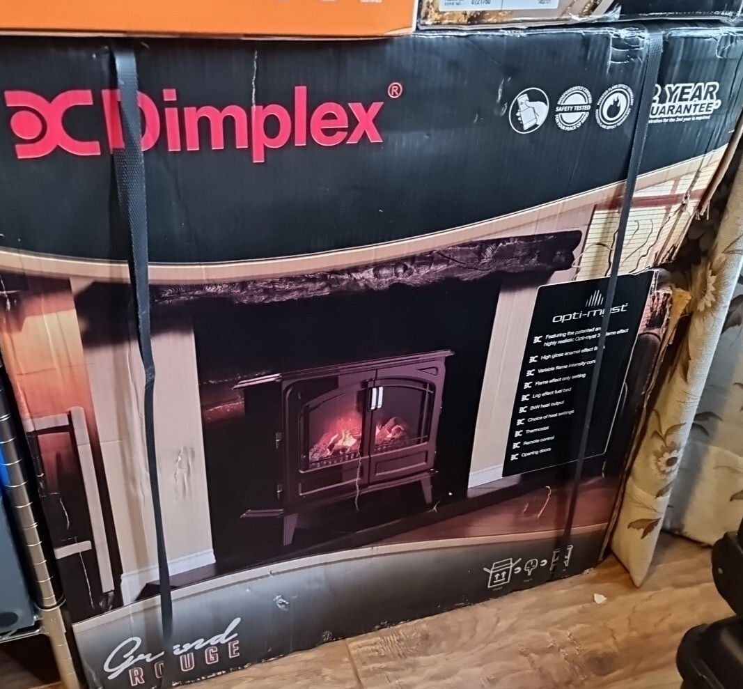 Dimplex OptiMyst Grand Rouge Electric Stove, Cast Enamel Effect RRP £865.00 eBay